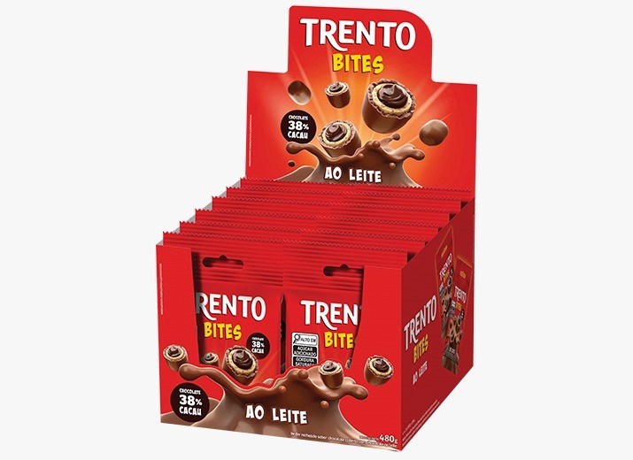 CHOC. TRENTO 40G BITES CHOCOLATE LEITE