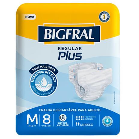 FRALDA D. BIGFRAL PLUS REGULAR M 8 UN