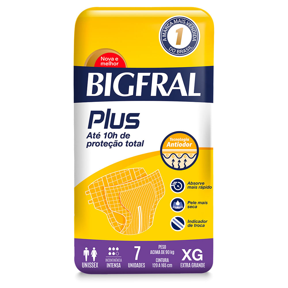 FRALDA D. BIGFRAL PLUS REGULAR XG 7 UN