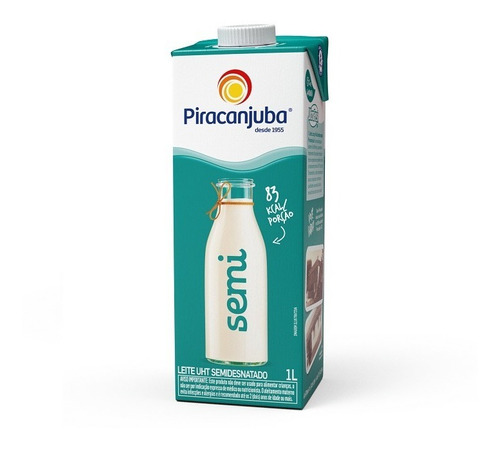 LEITE PIRACANJUBA SEMIDESNATADO 1 L