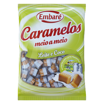 BALA DE CARAMELO EMBARE 660 G LEITE/COCO