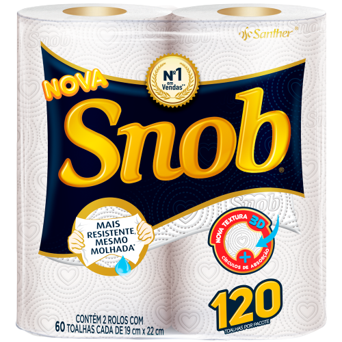 TOALHA DE PAPEL SNOB BRANCA 12X2