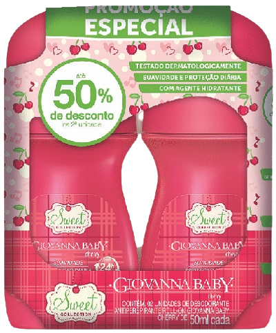 DESOD ROLON GIOV BABY C/2 50ML CHERRY