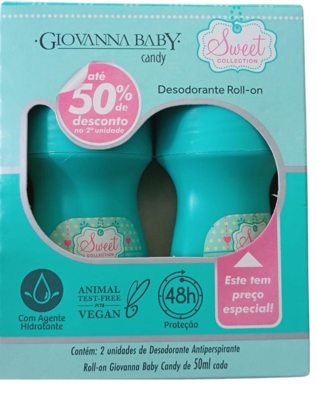 DESOD ROLON GIOV BABY C/2 50ML CANDY