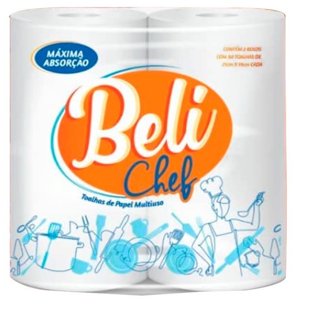 TOALHA DE PAPEL BELI CHEF BRANCA FL DUPL