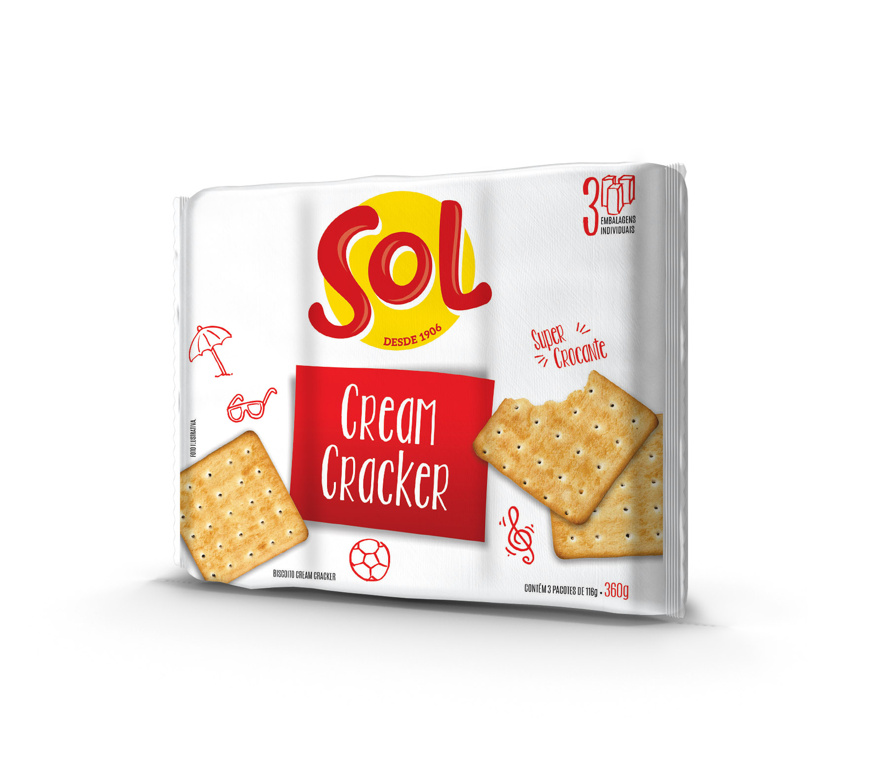 JM BISCOITO SOL 350G CREAM CRACKER