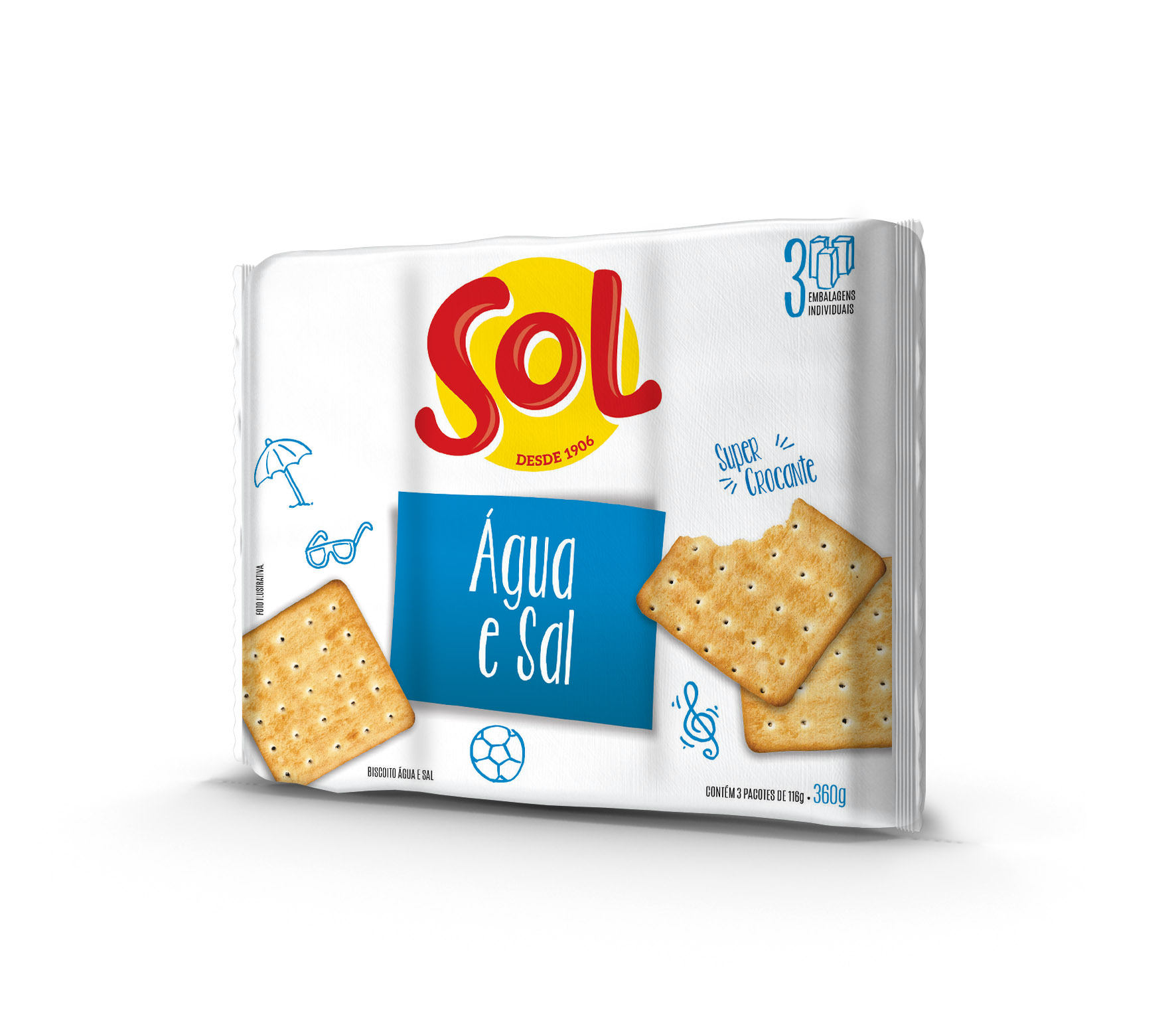 JM BISCOITO SOL 350G AGUA E SAL